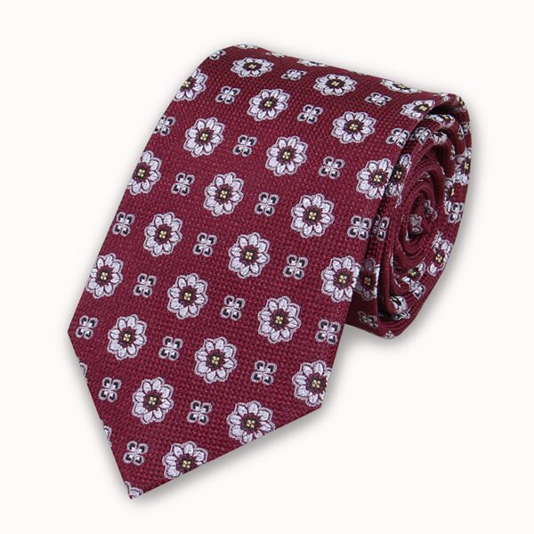 Flower Ties for Men Handkerchief Cufflinks Set Wedding Necktie Set Party - Image 4