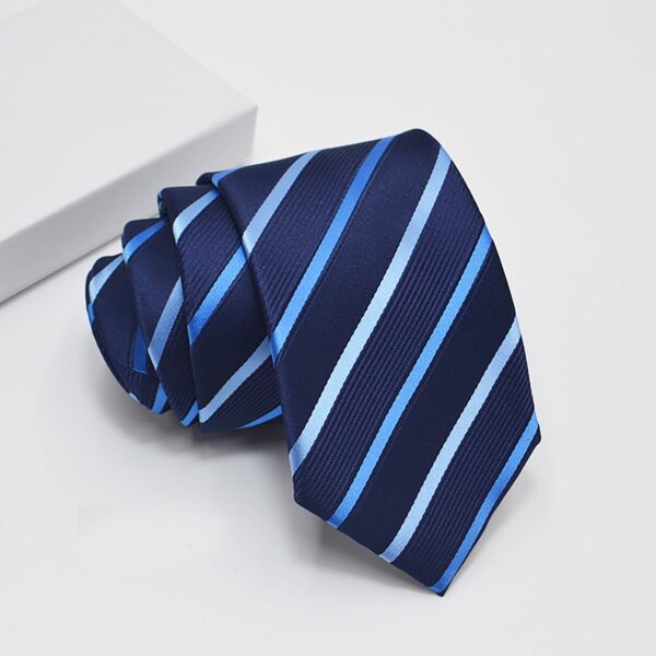 Mens Striped Tie  Woven Necktie Set Wedding Business Formal Gift Tie for Men - Image 9