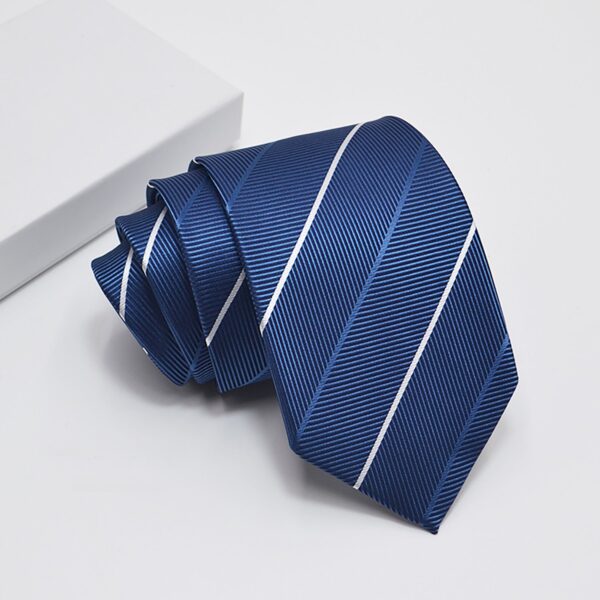 Mens Striped Tie  Woven Necktie Set Wedding Business Formal Gift Tie for Men - Image 8