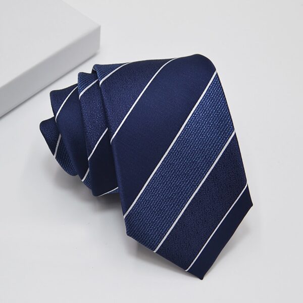 Mens Striped Tie  Woven Necktie Set Wedding Business Formal Gift Tie for Men - Image 7