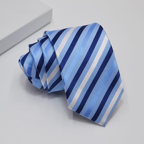 Mens Striped Tie  Woven Necktie Set Wedding Business Formal Gift Tie for Men - Image 3
