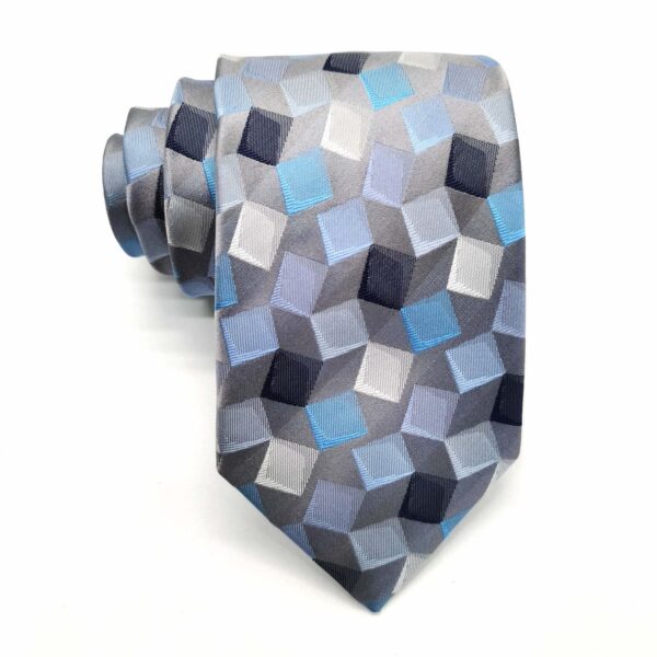 Men Floral Ties Woven Classic 3.4" Necktie Set Formal tie Pocket Square for Wedding with Handkerchief Gift Box - Silk tie - Image 4