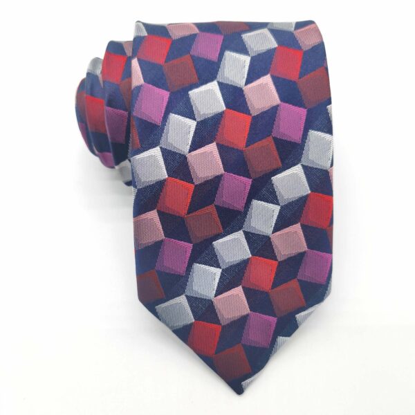 Men Floral Ties Woven Classic 3.4" Necktie Set Formal tie Pocket Square for Wedding with Handkerchief Gift Box - Silk tie - Image 6