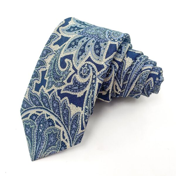 Men Floral Ties Woven Classic 3.4" Necktie Set Formal tie Pocket Square for Wedding with Handkerchief Gift Box - cotton tie - Image 13