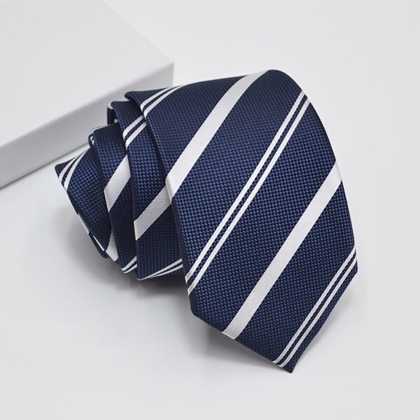 Mens Striped Tie  Woven Necktie Set Wedding Business Formal Gift Tie for Men - Image 6