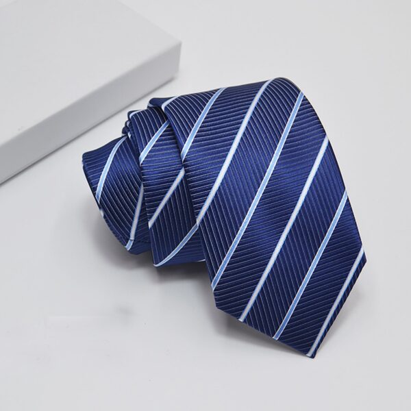 Mens Striped Tie  Woven Necktie Set Wedding Business Formal Gift Tie for Men - Image 5