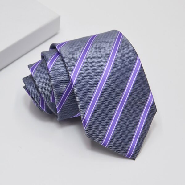 Mens Striped Tie  Woven Necktie Set Wedding Business Formal Gift Tie for Men - Image 4
