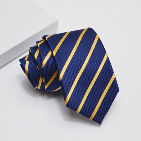 Mens Striped Tie  Woven Necktie Set Wedding Business Formal Gift Tie for Men