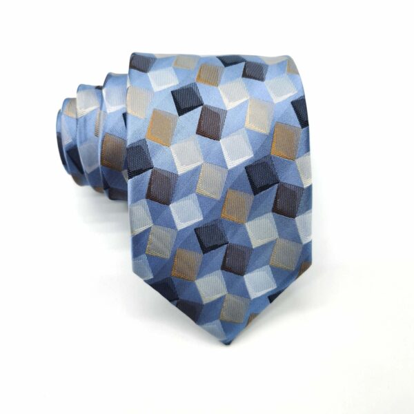 Men Floral Ties Woven Classic 3.4" Necktie Set Formal tie Pocket Square for Wedding with Handkerchief Gift Box - Silk tie - Image 8